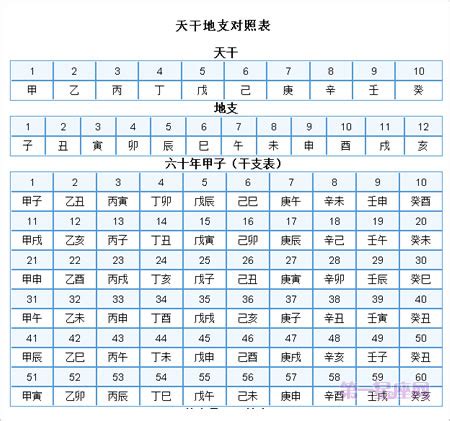 1989 天干地支|天干地支年份表，六十甲子年份查詢天干地支，60甲子干支紀年對。